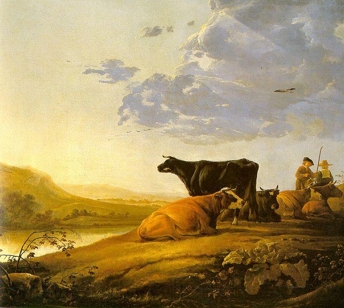 CUYP, Aelbert Young Herdsman with Cows fdg Germany oil painting art